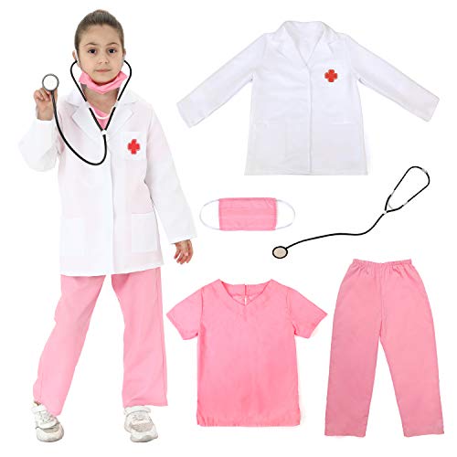 Sincere Party Costume da dottore unisex per bambini, set da gioco di ruolo da dottore stile C 3-5 anni