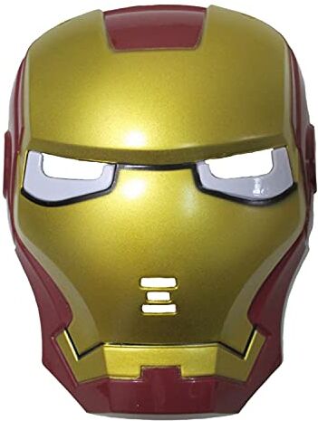 Morningsilkwig Maschera Di Ironman Maschera Halloween Supereroe Occhio Maschera Maschere da supereroe Iron man Eroe Bambini' Maschera Bagliore (S, Red)