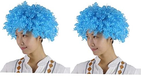 jojofuny 2 Pz Divertente Festa Di Natale Accessori In Maschera Costume Di Natale Clown Afro Acconciatura Parrucche Cosplay Halloween Parrucche Colorate