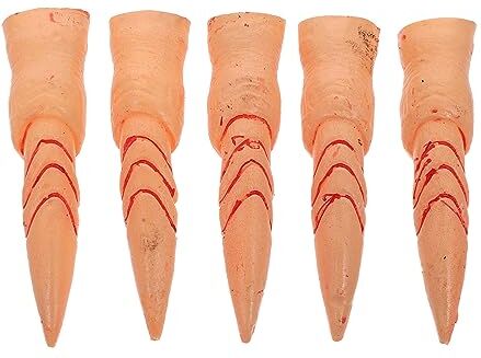 SOLUSTRE 5Pcs Dita Di Strega Di Halloween Dita Finte Insanguinate Fantasma Dito Finto Horror Simulato Dito Insanguinato Mostro Dito Costume Strega Accessorio