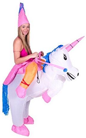 Original Cup AirSuit® Costume gonfiabile di unicorno   Costume da umorismo gonfiabile   Dimensione adulta   Piacevole da indossare Resistente   Sistema di gonfiaggio incluso   OriginalCup®