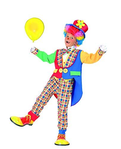 Ciao Clown Pagliaccio Monello Costume Bambino, Multicolor, 6-8 Anni