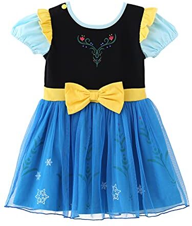 Lito Angels Vestito Costume da Regno di Ghiaccio Principessa Anna per Bambina Taglia 18-24 Mesi, Manica Corta (Etichetta in Tessuto 100)