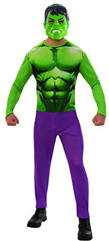 Rubie's Costume Hulk Uomo, Tinta unita, Venrde, XL,