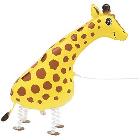 Unique Party  Palloncino Giraffa che Cammina 86 cm, Multicolore, Taglia unica