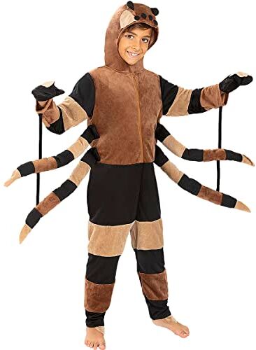 Funidelia Costume da Ragno per bambina e bambino Animali, Halloween, Horror Costume per Bambini e accessori per Feste, Carnevale e Halloween Taglia 3-4 anni Nero