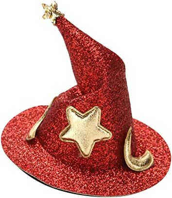 Clicitina Carnevale decorazioni per bambini matita per capelli cappello accessori per capelli copricapo fermagli per eventi Horizon collezione su Blu-ray (rosso, taglia unica)