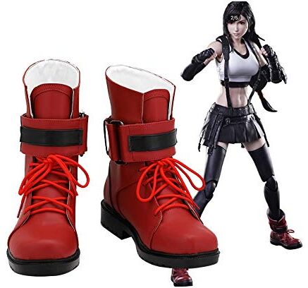 GJBXP Final Fantasy Cosplay Tifa Lockhart Scarpe Costume Prop Stivali Halloween Carnival Party Scarpe Custom Made 43 Taglia femminile