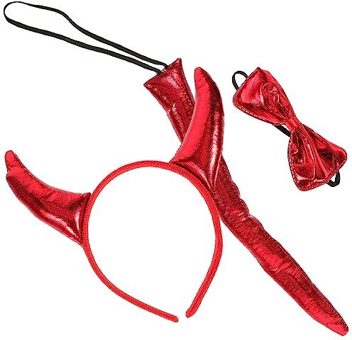 Abaodam 1 Set Papillon Diavolo Set Di Costumi Diavolo Corna Coda Papillon Costume Cosplay Festa Di Halloween Per Diavolo Vestito Diavolo Animale Plastica Oggetti Di Scena