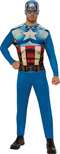 Rubie's Costume Capitan America Uomo, Grigio, XL,