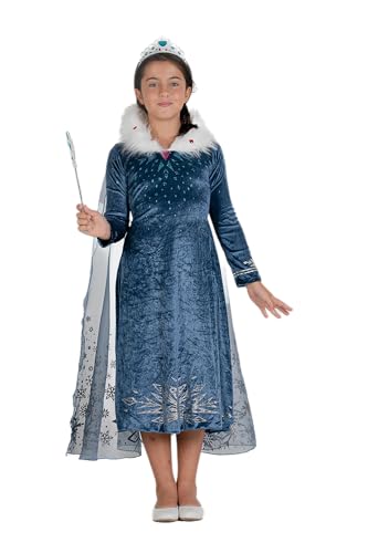 Ciao - Principessa del Ghiaccio vestito costume travestimento bambina (Taglia 5-7 anni) con coroncina e scettro