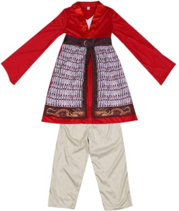 Lengender Costume da bambina, Vestito da principessa Mulan (Dress B, 150)