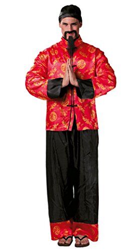 Fiestas GUiRCA Guirca Costume da cinese rosso e dorato per uomo L (52)