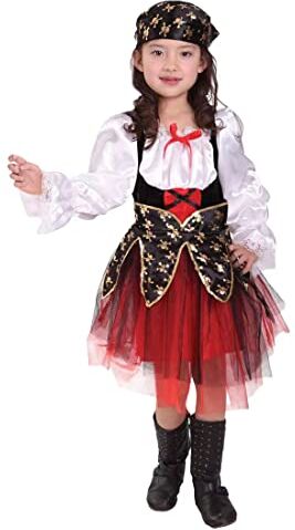 SELORE Vestito Carnevale Pirata Bambina 10-12 Anni Vestito Travestimento Ragazza Pirata Bimba(10-12 anni)