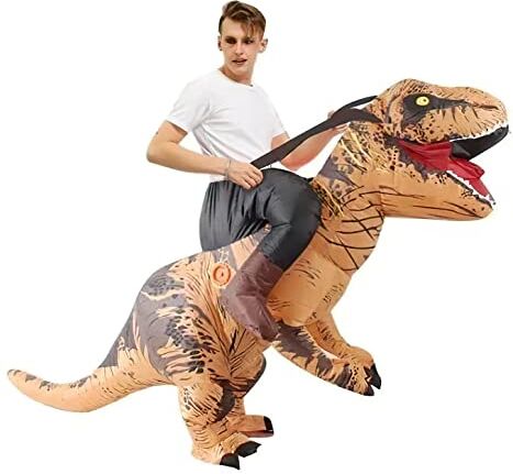 Original Cup AirSuit® Costume Gonfiabile T-Rex   Costume Gonfiabile Umorismo   qualità Premium   Taglia Adulta   Poliestere   Piacevole da Indossare   Resistente   Sistema di Gonfiaggio Incluso   OriginalCup®