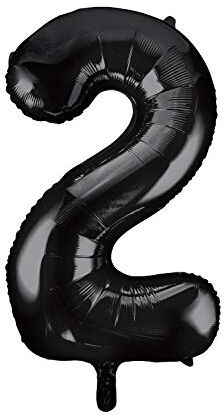 Unique Party  Palloncino Gigante Numero 2 86cm Nero