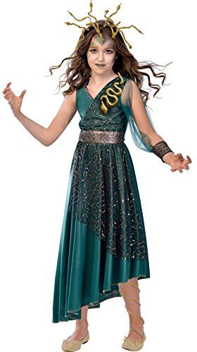 amscan (PKT) () Costume Medusa per bambine (6-8 anni)