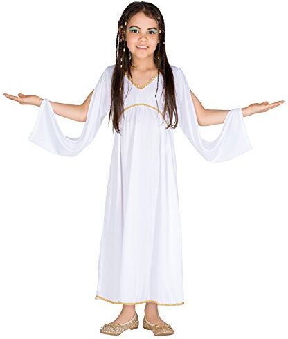 TecTake dressforfun Costume da bambina Principessa greca Efgenia   Lungo e comodo abito   Bordura dorata al collo, sotto il petto e all’orlo (10-12 anni   no. 300373)