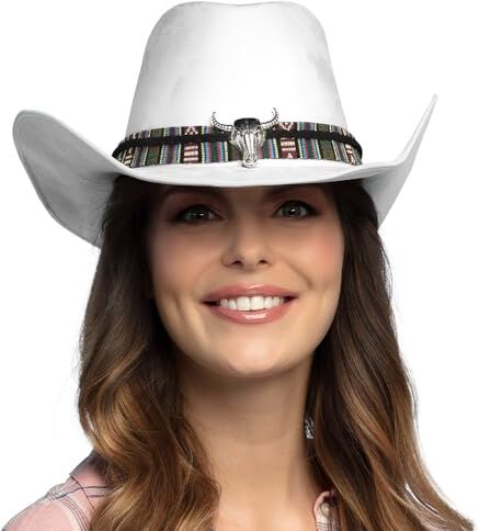 Boland Cappello da cowboy Django per adulti, cappello western per costumi in maschera, carnevale e feste a tema