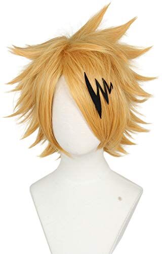 Linfairy Womens Game Wig Costume Halloween Cosplay Parrucche per Uomini (Bionda+Capelli)