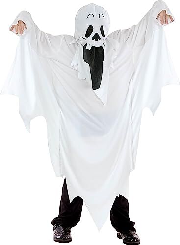 Ciao - Fantasma costume travestimento unisex bambino (Taglia 4-6 anni), bianco