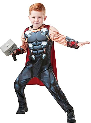 Rubie's Rubies 640891 9-10 Marvel Avengers Thor Deluxe Costume da bambino, taglia unica