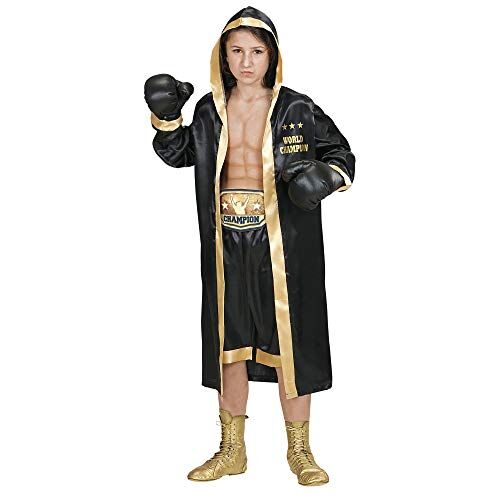 WIDMANN WORLD BOXING CHAMPION" (hooded robe, shorts, belt, boxing gloves) (164 cm / 14-16 Years)