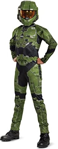 DISGUISE Costume Master Chief Bambini, Verde Costume Halo Bambino, Costumi Di Carnevale Per Bambini Taglia S