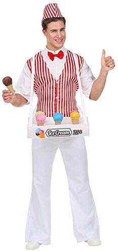 WIDMANN -Gelataio Eismann Costume Uomo, Multicolore, (XL),