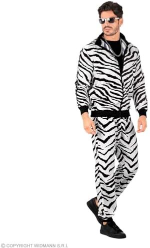 WIDMANN MILANO PARTY FASHION WIDMANN  COSTUME TUTA ANNI 80 S ANIMAL ZEBRA #7898