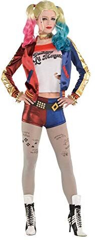 amscan (9906157) Ladies Suicide Squad Warner Bros Harley Quinn Fancy Dress Costume (Large)