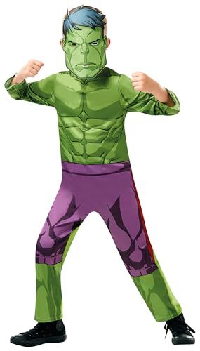 Rubie's 640838L, Costume ufficiale di Hulk degli Avengers Marvel, costume da supereroe per bambini, taglia 7-8 anni
