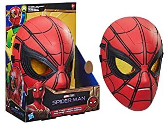 Spiderman Marvel Spider-Man Glow FX Mask Electronic Wearable Toy with Light-Up Eyes for Role Play, for Kids Ages 5 and Up, Multi