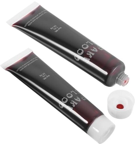 FRCOLOR 2 Pezzi 2 Halloween Sangue Finto Vampiro Trucco Prestazioni Del Sangue Sangue Trucco Sangue Gel Costumi Di Halloween Zombie Sangue Finto Sangue Finto Gel Plasma Effetti Speciali