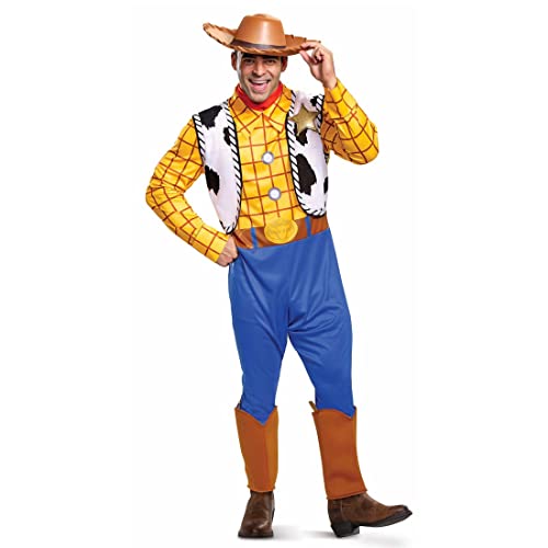 DISGUISE Toy Story Woody Costume da adulto, Uomo, Giallo/Nero/Bianco/Marrone, XL