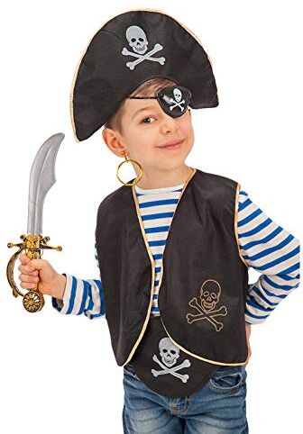 Carnival Toys Set Pirata Bimbo in Busta con Cavallotto, Nero