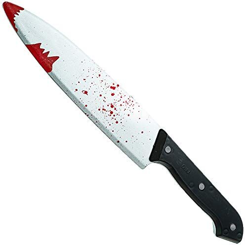 REDSTAR FANCY DRESS Coltello finto insanguinato per Halloween, decorazione scenica, accessorio e decorazione per feste in maschera, lunghezza 30 cm