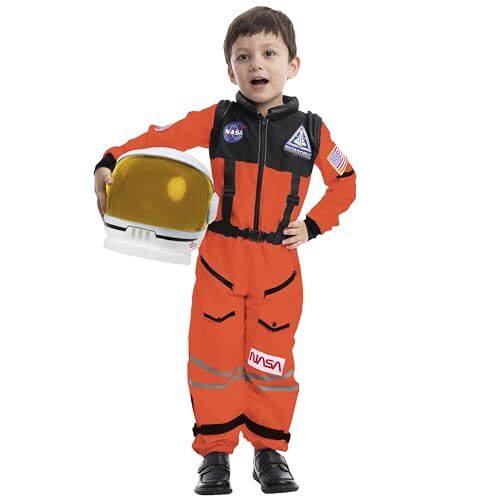 Spooktacular Creations JOYIN Costume astronauta NASA con visiera spaziale mobile Casco da astronuata per bambini Arancione Halloween (X-Large (13-15 yrs))