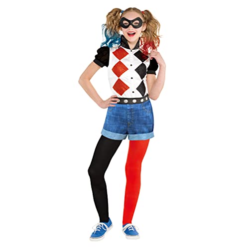 amscan (PKT) (Fix 25/25 **(25) () Costume classico da Harley Quinn per bambine (6-8 anni)