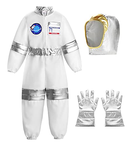 ReliBeauty Costume Astronauta Bambino Vestiti Carnevale,11-12 Anni,150