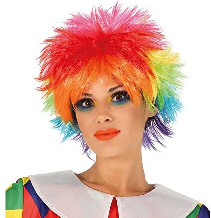 Fiestas GUiRCA Guirca Parrucca Clown o Punk Unisex Carnevale Circo Uomo Donna Nuovo