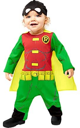 amscan Batman Costume da Robin classico per bambini, 2-3 anni, unisex, colore: Verde