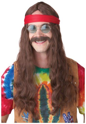 California Costumes Generico Parrucca hippie con barba