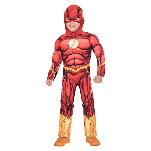 amscan Il costume Flash Warner Bros per ragazzi piccolo (4-6 anni)