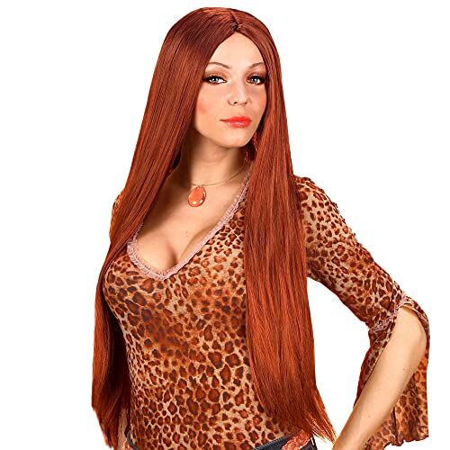 WIDMANN EXTRA LONG WIG" brown 75 cm in box -