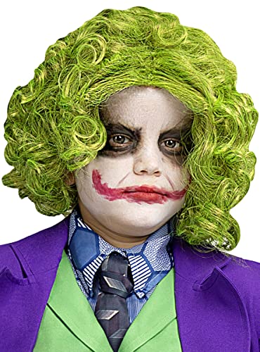 Funidelia Parrucca di Joker UFFICIALE per bambino Supereroi, DC Comics, Cattivi Multicolore, accessorio per costume