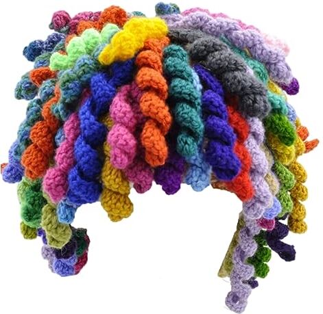 WATERBELINE Clown Copricapo Divertente Clown Ricci Afro Parrucche Arcobaleno Parrucche Arcobaleno Tema Giornaliero Accessori per feste Per Uomini Donne Adolescenti Divertente Copricapo Difficile