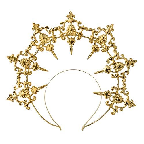 GRACEART Damen Maskerade Krone Sunburst Halo Crown Stirnband Damen Haarreif Party Accessori (A)