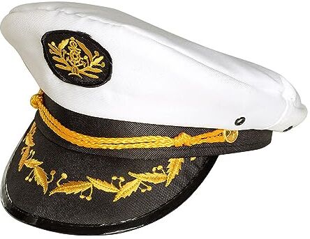 Boland - Captain Cappello Capitano Jonah per Adulti, Bianco/Nero/Oro, Taglia Unica, 44372