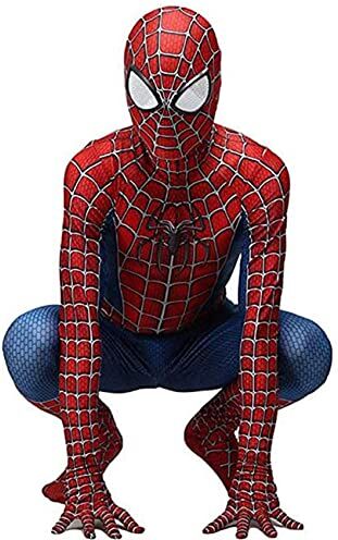 ZUOZHE Costume Spiderman Homecoming Bambino,Costume di Halloween Carnival Cosplay Suit Spiderman,Unisex Costume di Spiderman Adulto Completo,3D Print Supereroe Amazing Spiderman Fancy Dress (A 180 cm)